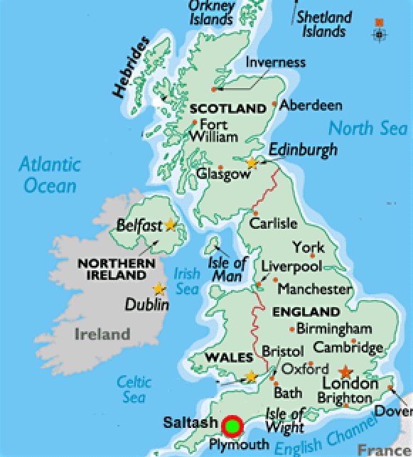 carte de l'Angleterre